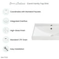 thumbnail image 5 of Carre 24" Vanity Top Bathroom Sink Single Hole, 5 of 8