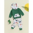 thumbnail image 6 of Aojekbee Boys Autumn 2PCS Outfit Sets Long Sleeve Hooded Tops Chicken/Horse Print Pants Sets, 6 of 10