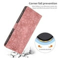 thumbnail image 5 of Leather For Samsung Galaxy S24 FE 5G Case Cherry Blossom Embossed 3-card  Flip Wallet Leather Case With Card Holder Magnetic Closure  Phone Cases Cover,Pink,For Galaxy S24 FE 5G, 5 of 8