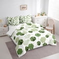 thumbnail image 3 of Manfei Chic Honeycomb Adult Bedding Comforter Set 7 Pieces, Green Art Watercolor Full Bedding Set, Fashion Abstract Ombre Fitted Sheet Flat Sheet, Breathable Home Decor, 3 of 7