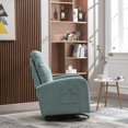 thumbnail image 3 of Furvclv Glider Rocking Chair, Upholstery Comfortable Glider Chair, Metal Base Comfy Tall Back Rocking Armchair, Accent Reading Chair, For Bedroom, Living Room, Nursery, Playroom, 3 of 9