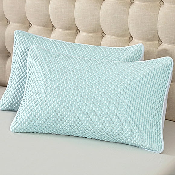 TopLLC Pillows, Bed Pillows,Pillow for Sleeping Blue Ice Pillowcase Ice Silk Cool Summer Layer Bump Pillowcase Ice Silk Cool Summer Layer Bump Ice Silk Blue Ice Pillowcase Ice silk pillowcase