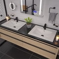 thumbnail image 3 of Pemberly Row White 25" Rectangular Drop In Ceramic Sink with Faucet Hole, 3 of 5