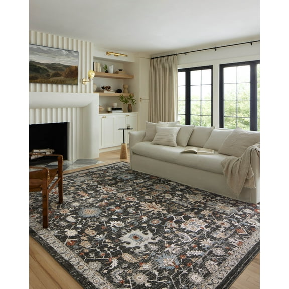 Loloi Odette Charcoal / Multi 9'-2" x 13' Area Rug