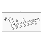 Genuine OE Lexus Rocker Molding - 75860-30450-F0