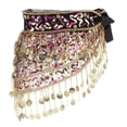 thumbnail image 1 of Cinturón de danza del vientre Baoblaze Bufanda con monedas Rosa, 1 of 8