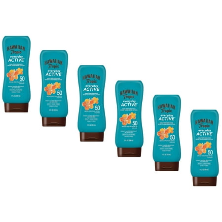 Hawaiian Tropic Everyday Active Island Sport Lotion - SPF 50; 8fl.oz - Pack of 6
