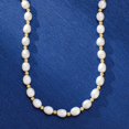 thumbnail image 4 of Ross-Simons 8-9mm Cultured Oval Pearl Necklace With 14kt Yellow Gold, Women's, Adult, 4 of 5