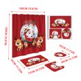 thumbnail image 3 of 4Pcs Christmas Shower Curtain Set Winter Bathroom Set with Shower Curtain and Rugs, Christmas Themed Shower Curtain Set, Winter Christmas Tree Santa Bath Accessories Set C2, 3 of 5