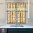 thumbnail image 3 of Dog Print Kitchen Curtains 36 Inch Short - 3 Panel Set, Cute Puppy & Floral Design, Rod Pocket Pet Lover Curtains 100% Polyester, Paw & Bone Pattern for Kitchen, Living Room, Bedroom, Easy Wash, 3 of 6