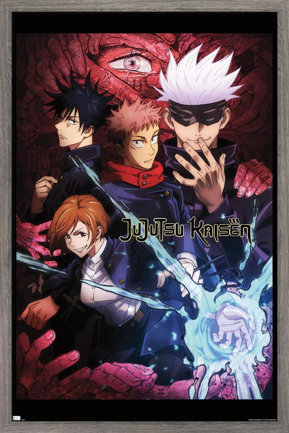 Jujutsu Kaisen - One Sheet English Wall Poster with Push Pins, 22.375" x 34"