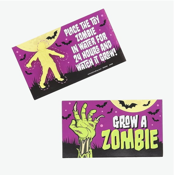 1 1/2" Bulk 48 Piece Halloween Grow a Zombie Green Foam Water Growing Toys