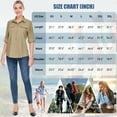 thumbnail image 5 of POENTAB Long Sleeve Uv Protection Shirts for Women LightWeight Quick Dry Cool Shirt Outdoor Fishing Hiking Camping Work Wear Khaki, 5 of 7