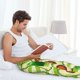 thumbnail image 4 of Balery Avocado Green Striped Pantalones de pijama para hombre, pijama ultraligero, pantalón de descanso-Small, 4 of 4