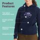 thumbnail image 4 of Sudadera con capucha MARMOT Culebra Peak para mujer, color azul marino ártico, talla S, 4 of 6