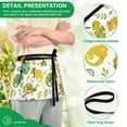 thumbnail image 6 of Cute Chameleon and Leaves Server Apron with 3 Pockets Waterproof Waitress Waist Short Apron for Man Woman 12 Inches, 6 of 7