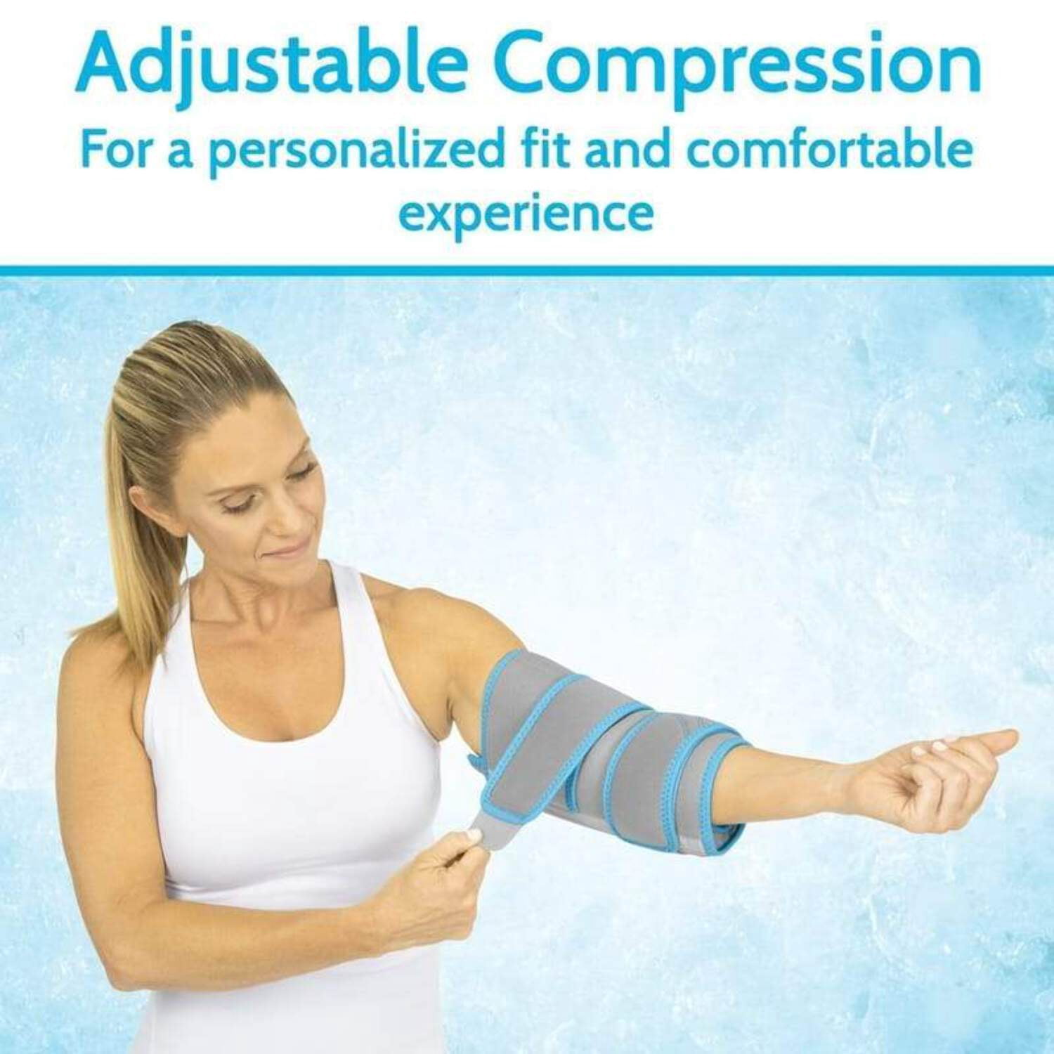 Vive Elbow Ice Pack Wrap – Reusable Hot & Cold Therapy with Compression for Pain Relief, Arthritis, Tendonitis, Sports Injuries – Adjustable for Men & Women
