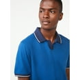 thumbnail image 4 of Free Assembly Men's Pique Polo Shirt with Tipped Collar, 4 of 6