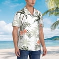 thumbnail image 2 of Lsque Vintage Palm Trees pattern Hawaiian Shirt for Men, Unisex Summer Beach Casual Short Sleeve Button Down Shirts-Medium, 2 of 9