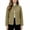Green, variant on Quilted Jacket for Women Button Down Crewneck Lightweight Casual Coat Stylish Cozy Fall Outdoor Travel Hiking Quilted Jacket with Pockets