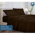 thumbnail image 6 of Royale Linens 400 Thread Count 100% Cotton 4 Piece Sateen Queen Sheet Set - 1 Fitted Sheet, 1 Flat Sheet, 2 Pillow Case - Brown Queen Bedsheet - Cotton Sheets - (Queen, Hazel Nut), 6 of 10