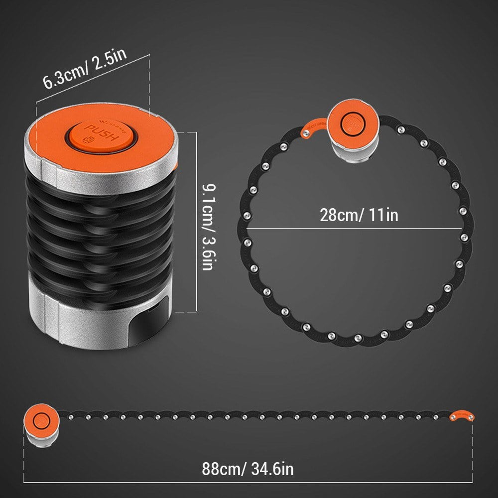 West Biking Zinc Alloy Folding Bike Lock with Mount Bracket