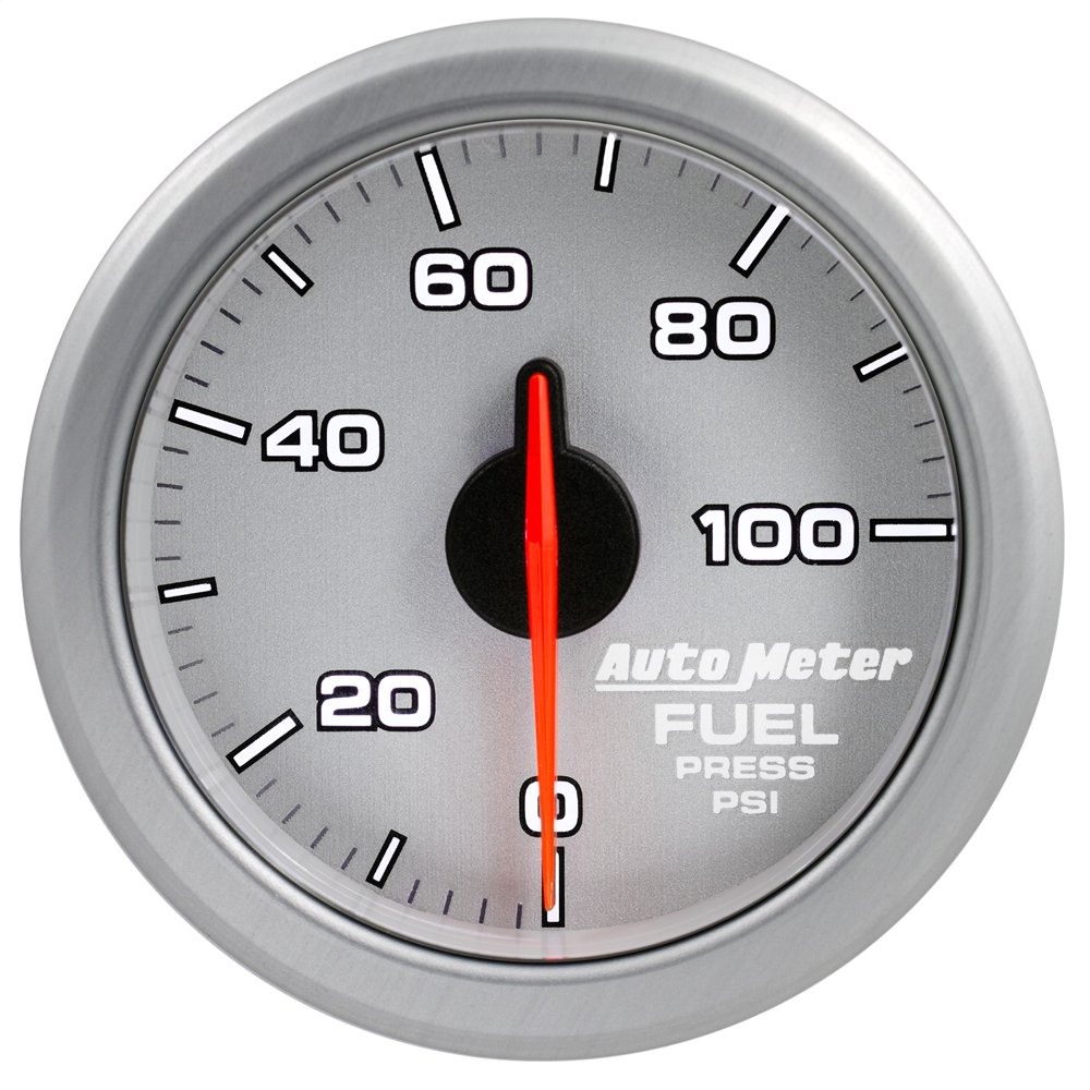 AutoMeter 9171UL AirDrive Fuel Pressure Gauge; 21/16 in.; Silver Dial