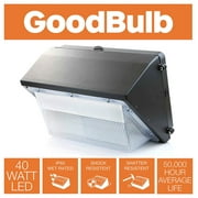 Goodbulb 40 Watt LED Wall Pack Light AC100/277V, 5000K, 1-10 Dimmable, 100Lm/w, DLC Standard, 50,000 Hours of Life
