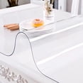 thumbnail image 1 of Protector de Mesa Transparente de 96 x 42 Pulgadas, Protector de computadora Transparente de 2 mm de Grosor VEVOR Protector de Mesa de Mantel de plástico para Mesa de Comedor, 1 of 9