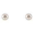 thumbnail image 2 of Auriga Fine Jewelry 14k White Gold FWC White Pearl Stud Earrings for Women, 2 of 3