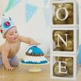 thumbnail image 2 of Miuline Baby Shower Decorations Balloons Box,Baby Shower Decorations for Girl Boys Transparent Square Block Balloon Box Includes BABY,A-Z Letters, 2 of 9