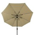 thumbnail image 5 of Calypso II 11-ft Octagon Market Umbrella with Solar LED Strip Lights - Champagne and Taupe - Breez-Tex Canopy, 5 of 15