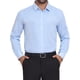 thumbnail image 1 of Camisas de vestir de patrón a cuadros para hombres Inspire Chic de manga larga M Azul Blanco, 1 of 5
