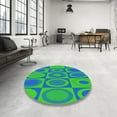 thumbnail image 4 of Ahgly Company Machine Washable Indoor Rectangle Transitional Neon Green Area Rugs, 3' x 5', 4 of 7