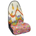 thumbnail image 2 of Uourmeti Retro Pineapple Floral Towel Car Seat Cover, Waterproof Warp Kitted Terry Cloth, Machine Washable, Suitable for SUVs and Trucks, 2 of 7