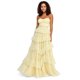 thumbnail image 1 of Say Yes to the Prom Womens Strapless Aline Corset Dress, yellow, Juniors, 7/8, 1 of 1