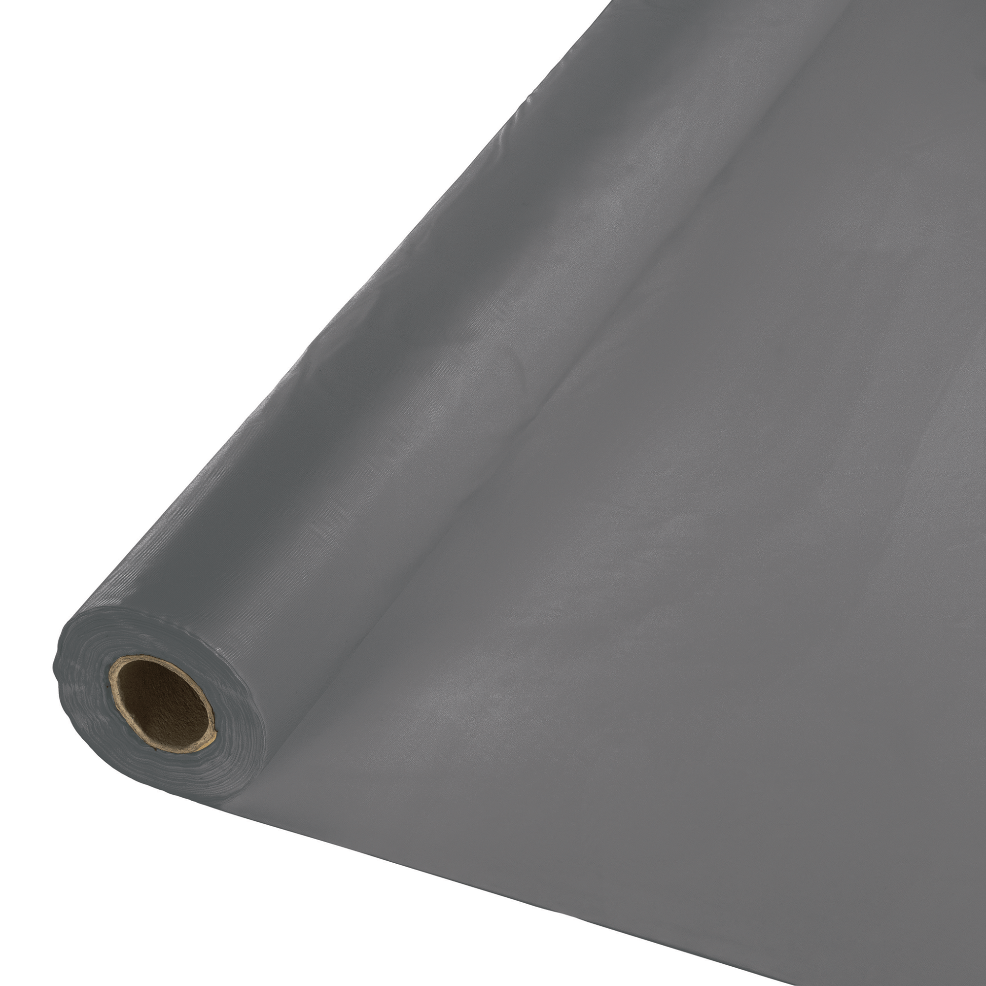 100' Gray Rectangular Plastic Banquet Roll