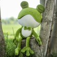 thumbnail image 3 of Juguete de peluche de rana, muñeco de peluche de 11,8 pulgadas, cojín suave y esponjoso de color verde para abrazar a un amigo, regalo para todas las edades y ocasiones JM, 3 of 5