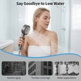thumbnail image 3 of Beteliva Filtered Shower Head with Handheld, High Pressure 4 Spray Mode Showerhead with Filters, Water Softener Filter Beads for Hard Water with ON/OFF Switch for Pets (Gray), 3 of 7