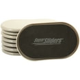 thumbnail image 3 of Super Sliders 3 1/2" x 6" Oval Reusable Furniture Sliders for Carpet - Effortless Moving and Surface Protection, Beige (8 Pack), 3 of 8