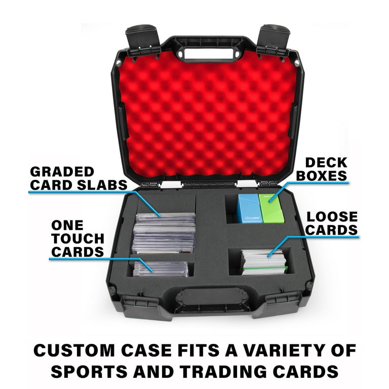 Waterproof Sports Card Storage Box CASEMATIX XL - Holds 160+ PSA/BGS Slabs, Waterproof Hard Storage Box With Custom Foam, Display Lid & Travel Handle Graded Card Case Waterproof Sports Card Storage Box CASEMATIX XL - Holds 160+ PSA/BGS Slabs, Waterproof Hard Storage Box With Custom Foam, Display Lid & Travel Handle Graded Card Case
