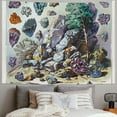 thumbnail image 2 of Orinice Crystals Tree Rocks Tapestry Wall Hanging Unique Style Graphic Tapestries Home Wall Decor Art for Living Room Bedroom Apartment Farmhouse Dorm 60x50inch, 2 of 6