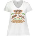 thumbnail image 3 of Inktastic Turkey, Gravy, Beans, Rolls, Casserole Women's Plus Size V-Neck T-Shirt, 3 of 5
