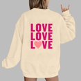 thumbnail image 2 of Goodeals Women's Love Graphic Sweatshirt Love Heart Valentines Day Sweatshirt Sweater Pullover Cute Funny Gifts Clothes for Teen Girls(Beige,S)Reduced, 2 of 4