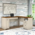 thumbnail image 2 of Scranton & Co Farmhouse Engineered Wood L Shaped Desk in Antique White, 2 of 7
