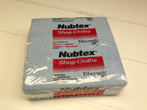 Nubtex Shop Cloths 16"x17" Wipes Box of 375 cleaning Blankets Roller Ink Tray 