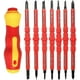 thumbnail image 1 of Juego de 7 destornilladores aislados para electricistas - Juego de destornilladores con aislamiento electromagnético resistente - 500 V - Multifunción - 14 en 1 Cromo-Vanadio, 1 of 5