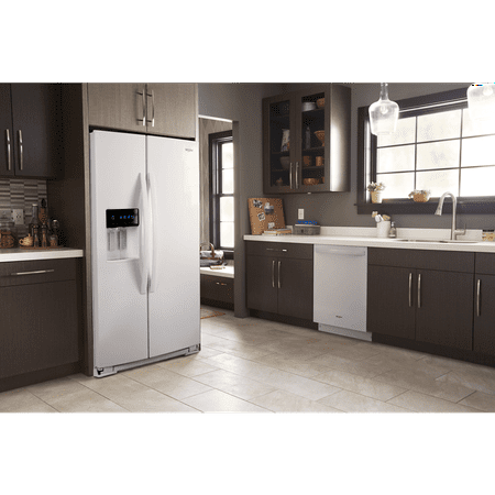 Whirlpool - 20.6 Cu. Ft. Side-by-Side Counter-Depth Refrigerator - White