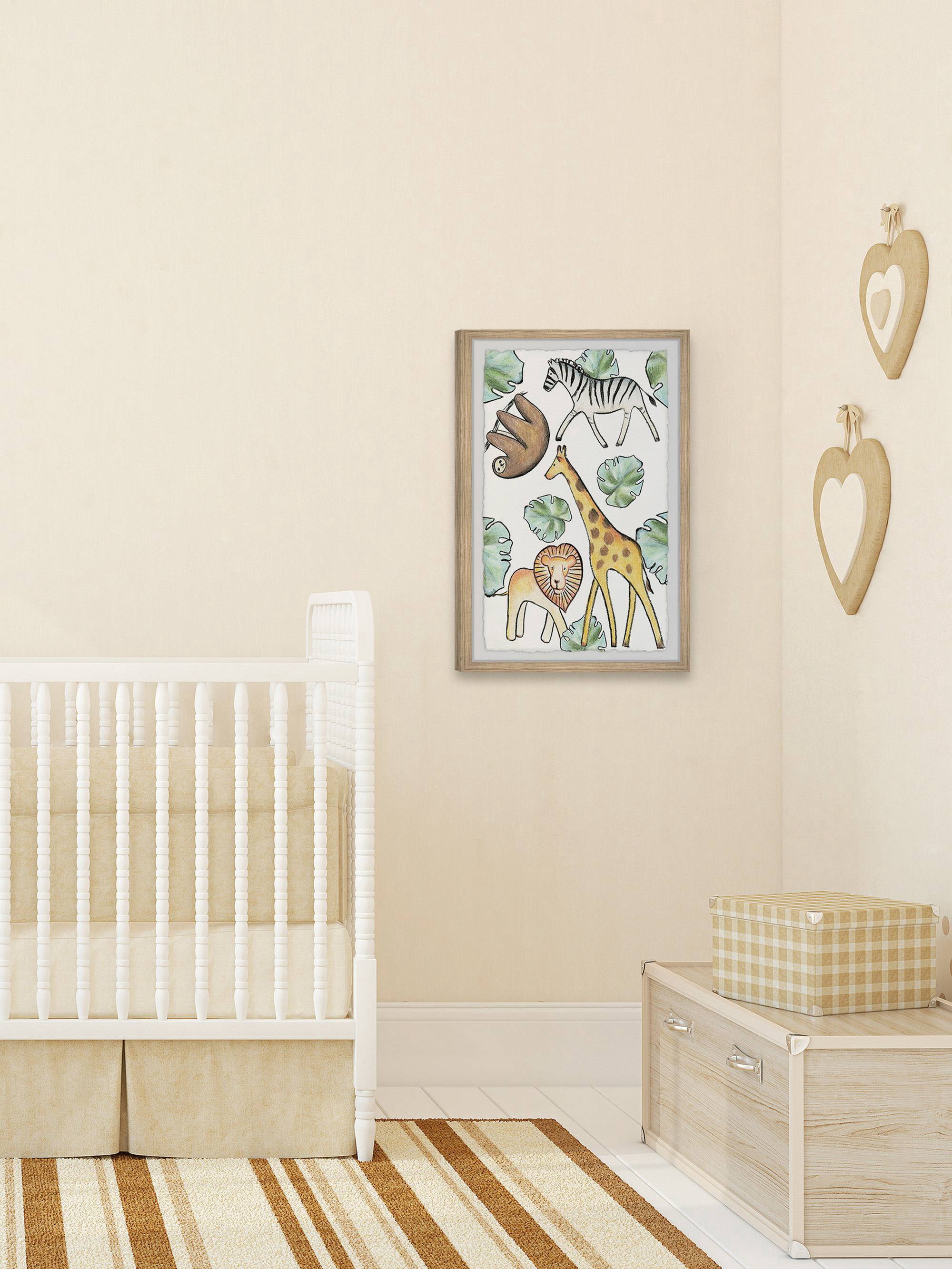 Marmont Hill Jungle And Palm Leaves Framed Wall Art, 20.00" x 1.50"