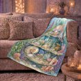 thumbnail image 6 of Magical Undersea Treasure Chest Pearl Seashell Underwater Scene, Mystical Fantasy Scene, Warm Flannel Blanket for Living Room and Bedroom, Art Lovers Housewarming Gift, Fantasy Home Decor, 6 of 9